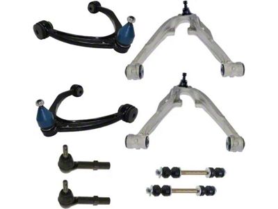 Front Control Arms with Outer Tie Rods and Sway Bar Links (07-13 Silverado 1500 w/ Stock Aluminum Lower Control Arms)