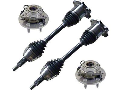 Front CV Axles with Wheel Hub Assemblies (07-13 4WD Silverado 1500)