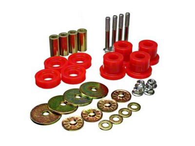 Front Differential Mount Bushing Set; Red (07-18 4WD Silverado 1500)