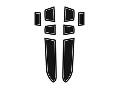 Front Door Foam Inserts; Black/White (19-21 Silverado 1500; 2022 Silverado 1500 LTD)