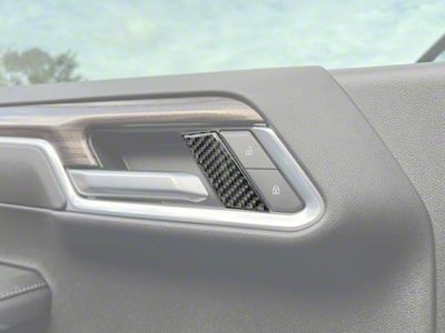Front Door Handle Accent Trim; Forged Carbon Fiber (22-25 Silverado 1500)