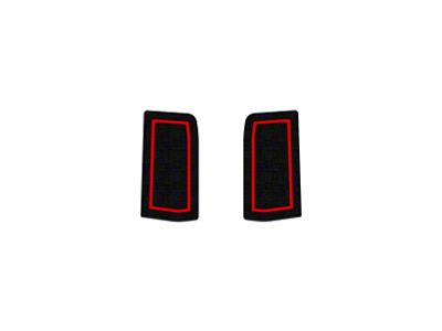 Front Door Handle Pocket Foam Inserts; Black/White (22-25 Silverado 1500)
