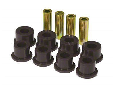 Front Leaf Spring Bushing Kit; Black (99-09 Silverado 1500 w/ Factory Rancho Suspension)