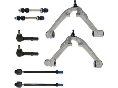 Front Lower Control Arms with Sway Bar Links and Tie Rods (07-13 Silverado 1500 w/ Stock Aluminum Lower Control Arms)