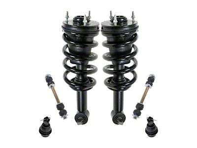 Front Strut and Spring Assemblies with Lower Ball Joints and Sway Bar Links (07-13 Silverado 1500)