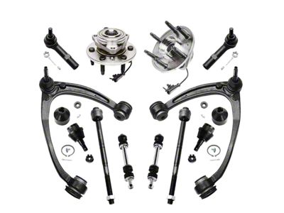 Front Upper Control Arms with Lower Ball Joints, Hub Assemblies, Sway Bar Links and Tie Rods (07-13 4WD Silverado 1500)