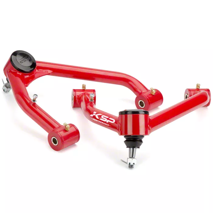 Silverado 1500 Front Upper Control Arms for 2 to 4Inch Lift; Red (07