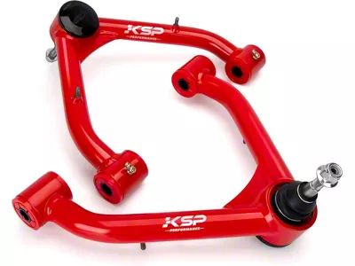 Front Upper Control Arms for 2 to 4-Inch Lift; Red (99-06 Silverado 1500)