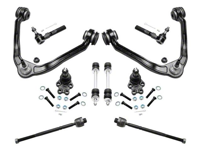 Front Upper Control Arms with Sway Bar Links and Tie Rods (99-06 2WD Silverado 1500 w/ Front Coil Springs)