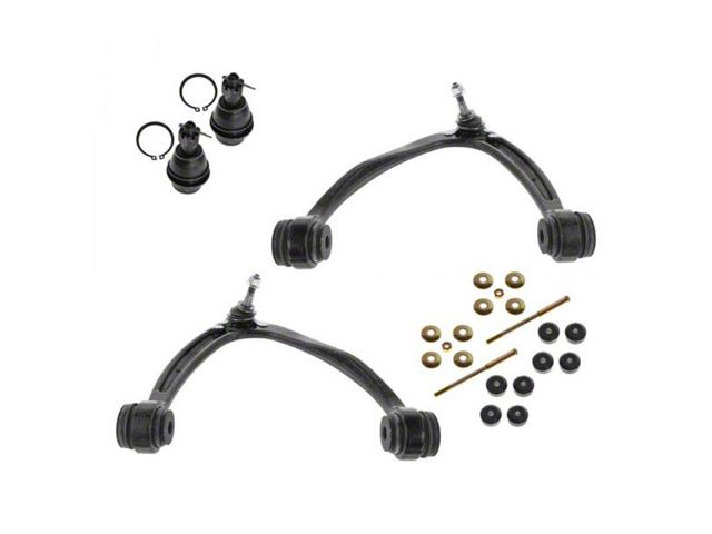 Front Upper Control Arms with Ball Joints and Sway Bar Links (07-14 Silverado 1500 w/ Cast Iron Control Arms)