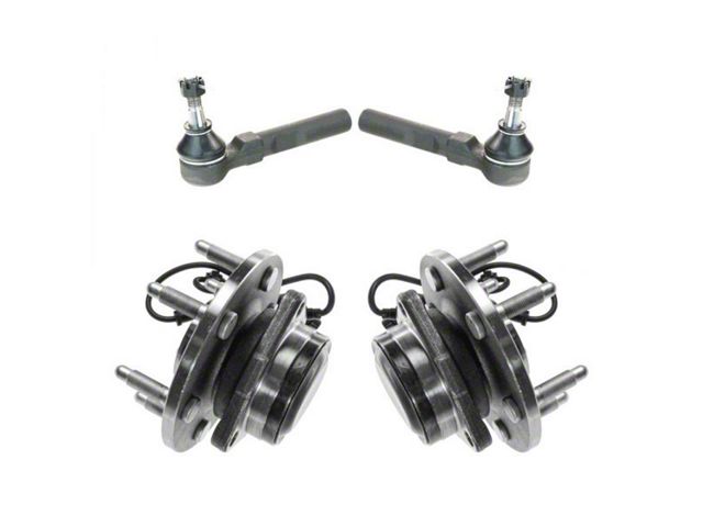 Front Wheel Bearing and Hub Assembly Set with Front Outer Tie Rods (99-06 2WD Silverado 1500)