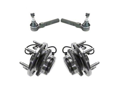 Front Wheel Bearing and Hub Assembly Set with Front Outer Tie Rods (99-06 2WD Silverado 1500)