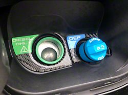 Fuel Fill Spout Ring Accent Trim; Domed Carbon Fiber (19-25 Silverado 1500)