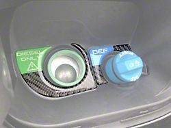 Fuel Fill Spout Ring Accent Trim; Domed Carbon Fiber (19-25 Silverado 1500)