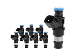 Fuel Injector Kit; Set of 8; Black (07-09 V8 Silverado 1500)