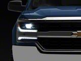 Full LED Headlights; Chrome Housing; Clear Lens (16-18 Silverado 1500 w/ Factory LED or HID Headlights)