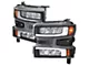 Full LED Projector Headlights with Sequential LED Turn Signals; Matte Black Housing; Clear Lens (19-21 Silverado 1500 w/ Factory Halogen Headlights; 2022 Silverado 1500 LTD w/ Factory Halogen Tail Lights)