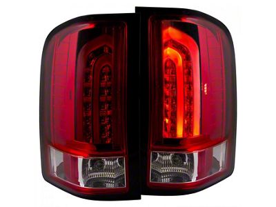G2 LED Tail Lights; Chrome Housing; Red/Clear Lens (07-13 Silverado 1500)