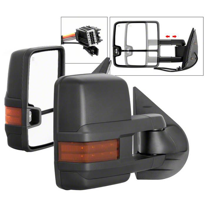 Silverado 1500 G2 Powered Heated Telescoping Mirrors with Amber LED