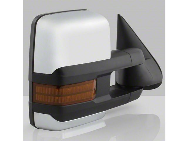 G3 Powered Heated Telescoping Mirrors with Amber LED Turn Signals; Chrome (03-06 Silverado 1500)