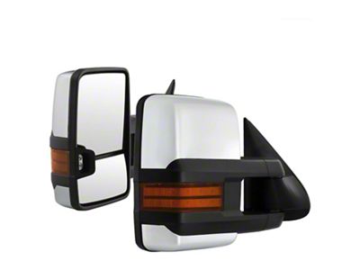 G3 Telescoping Mirrors with LED Turn Signals; Chrome (99-06 Silverado 1500)