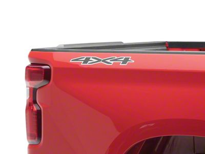 GM 4x4 Decal; Gray/Black (19-25 Silverado 1500)