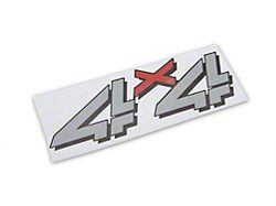 GM 4x4 Decal; Red/Dark Gray/Gray (99-06 Silverado 1500)