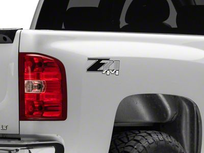 GM Z71 4x4 Decal; Black/Gray (07-13 Silverado 1500)