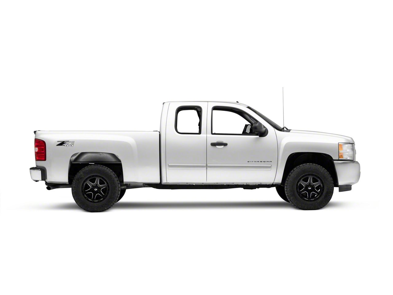 (2) Texas Edition 3-D Emblem Decals For Chevy Silverado / GMC Sierra Trucks - Chrome & Black