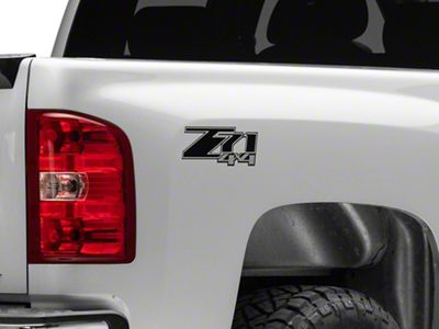 GM Z71 4x4 Decal; Blackout (07-13 Silverado 1500)