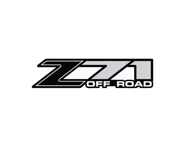 GM Z71 Off Road Decal; Black/Gray (01-06 Silverado 1500)