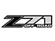 GM Z71 Off Road Decal; Black/Gray (01-06 Silverado 1500)