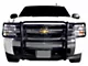 Grille Guard with 5.30-Inch Red Round Flood LED Lights; Black (07-13 Silverado 1500)