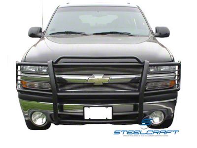 Grille Guard; Semi-Gloss Black (99-02 Silverado 1500)