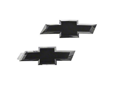 Grille and Tailgate Mounted Emblems; Black (14-15 Silverado 1500)