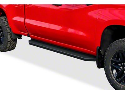 H-Style Running Boards; Black (19-24 Silverado 1500 Double Cab)