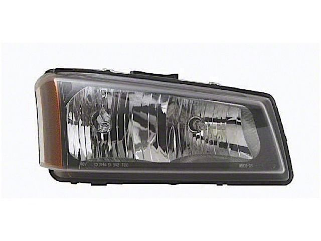 Replacement Halogen Headlight; Black Housing; Clear Lens; Driver Side (03-06 Silverado 1500)