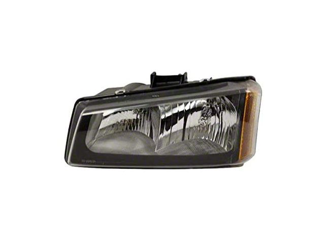 CAPA Replacement Halogen Headlight; Black Housing; Clear Lens; Driver Side (03-06 Silverado 1500)