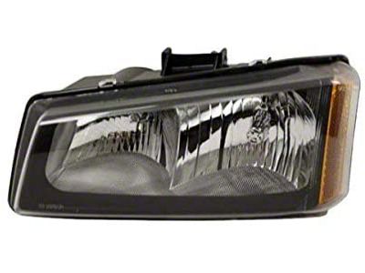 CAPA Replacement Halogen Headlight; Black Housing; Clear Lens; Driver Side (03-06 Silverado 1500)