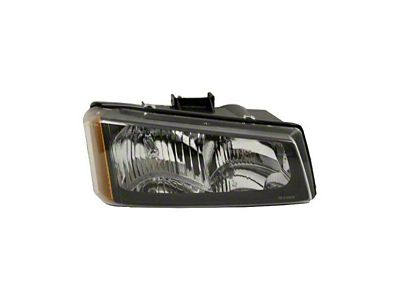 CAPA Replacement Halogen Headlight; Black Housing; Clear Lens; Passenger Side (03-06 Silverado 1500)