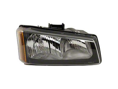 Replacement Halogen Headlight; Black Housing; Clear Lens; Passenger Side (03-06 Silverado 1500)