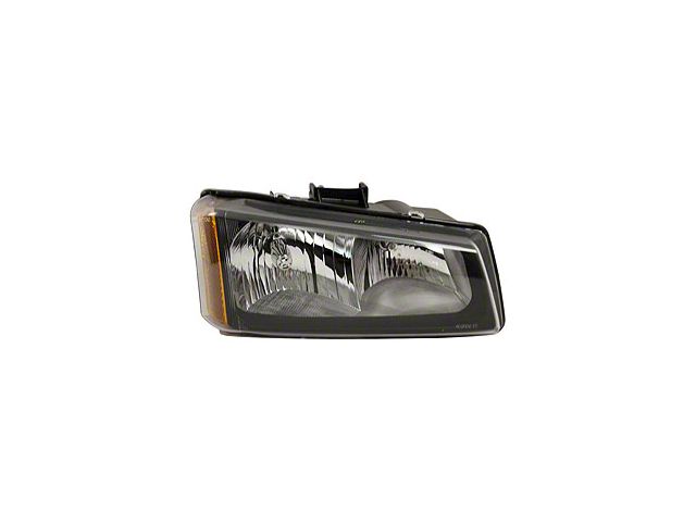 Replacement Halogen Headlight; Black Housing; Clear Lens; Passenger Side (03-06 Silverado 1500)