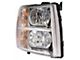Halogen Headlights; Chrome Housing; Clear Lens (07-13 Silverado 1500)