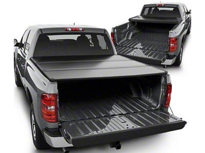 Hard Tri-Fold Style Tonneau Cover; Black (07-13 Silverado 1500 w/ 5.80-Foot Short Box)