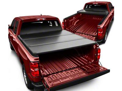 Hard Tri-Fold Style Tonneau Cover; Black (14-18 Silverado 1500 w/ 6.50-Foot Standard Box)