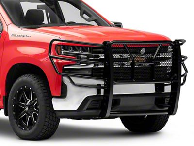 HD Grille Guard; Black (19-21 Silverado 1500, Excluding Diesel; 2022 Silverado 1500 LTD, Excluding Diesel)