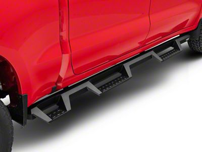 Westin HDX Drop Wheel-to-Wheel Nerf Side Step Bars; Textured Black (19-24 Silverado 1500 Crew Cab)