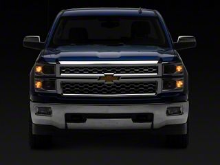 Euro Style Chrome Headlights For 2007-2014 Chevy Silverado 1500 - Clear Lens & Reflector, Halogen, Pair