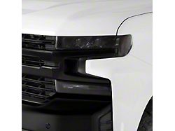 Headlight Covers; Carbon Fiber Look (19-21 Silverado 1500, Excluding Custom, Custom Trail Boss & WT; 2022 Silverado 1500 LTD, Excluding Custom, Custom Trail Boss & WT)