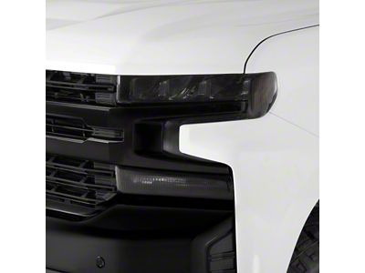 Headlight Covers; Carbon Fiber Look (19-21 Silverado 1500, Excluding Custom, Custom Trail Boss & WT; 2022 Silverado 1500 LTD, Excluding Custom, Custom Trail Boss & WT)